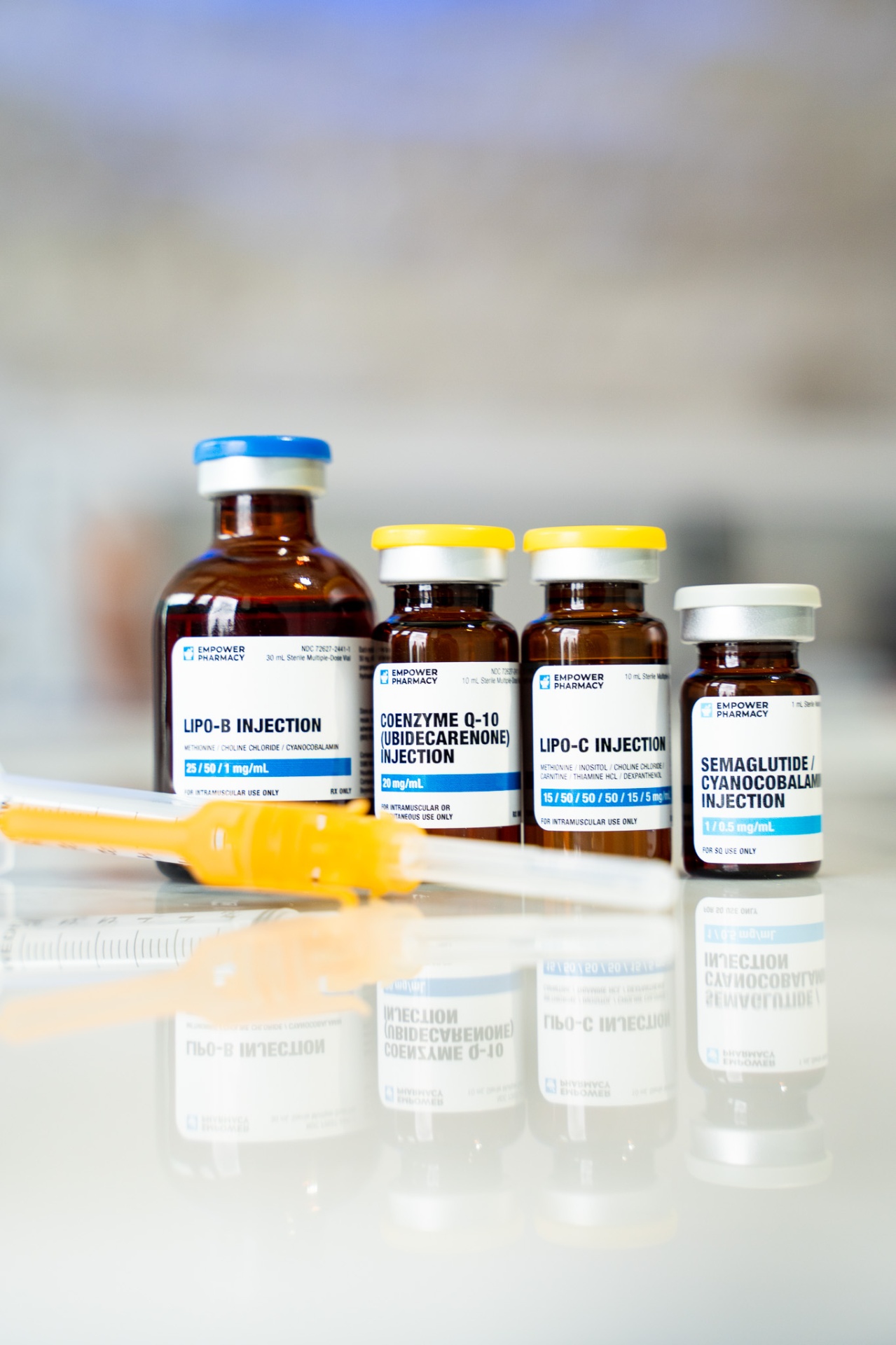 iCRYO Highland Village IM shot menu vials