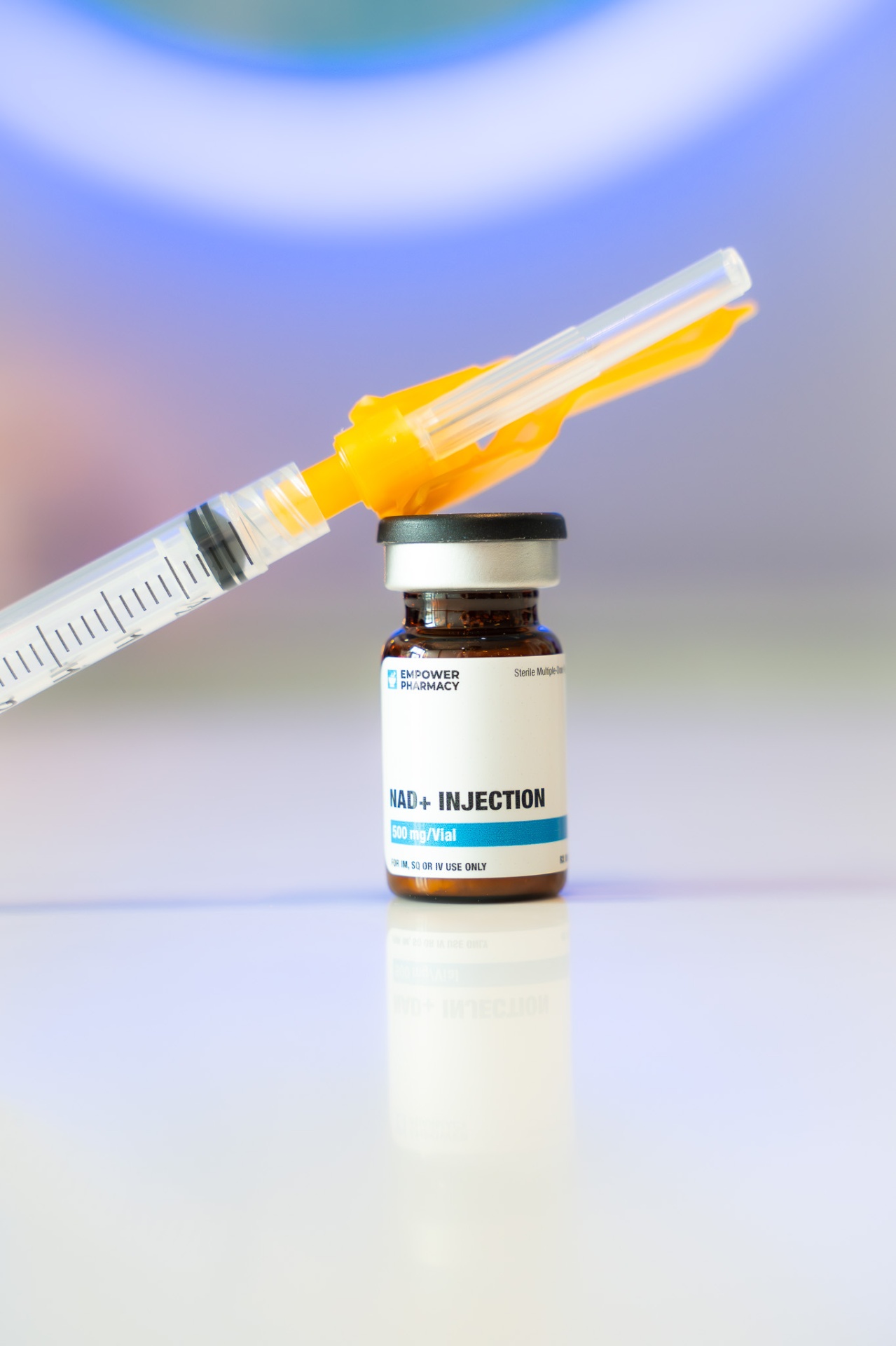 iCRYO Highland Village NAD+ injection vial and syringe