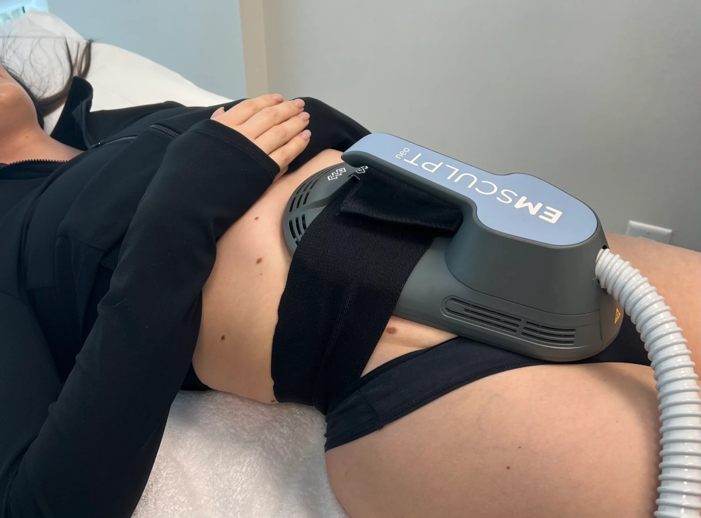 Emsculpt Neo session in progress at iCRYO Highland Village
