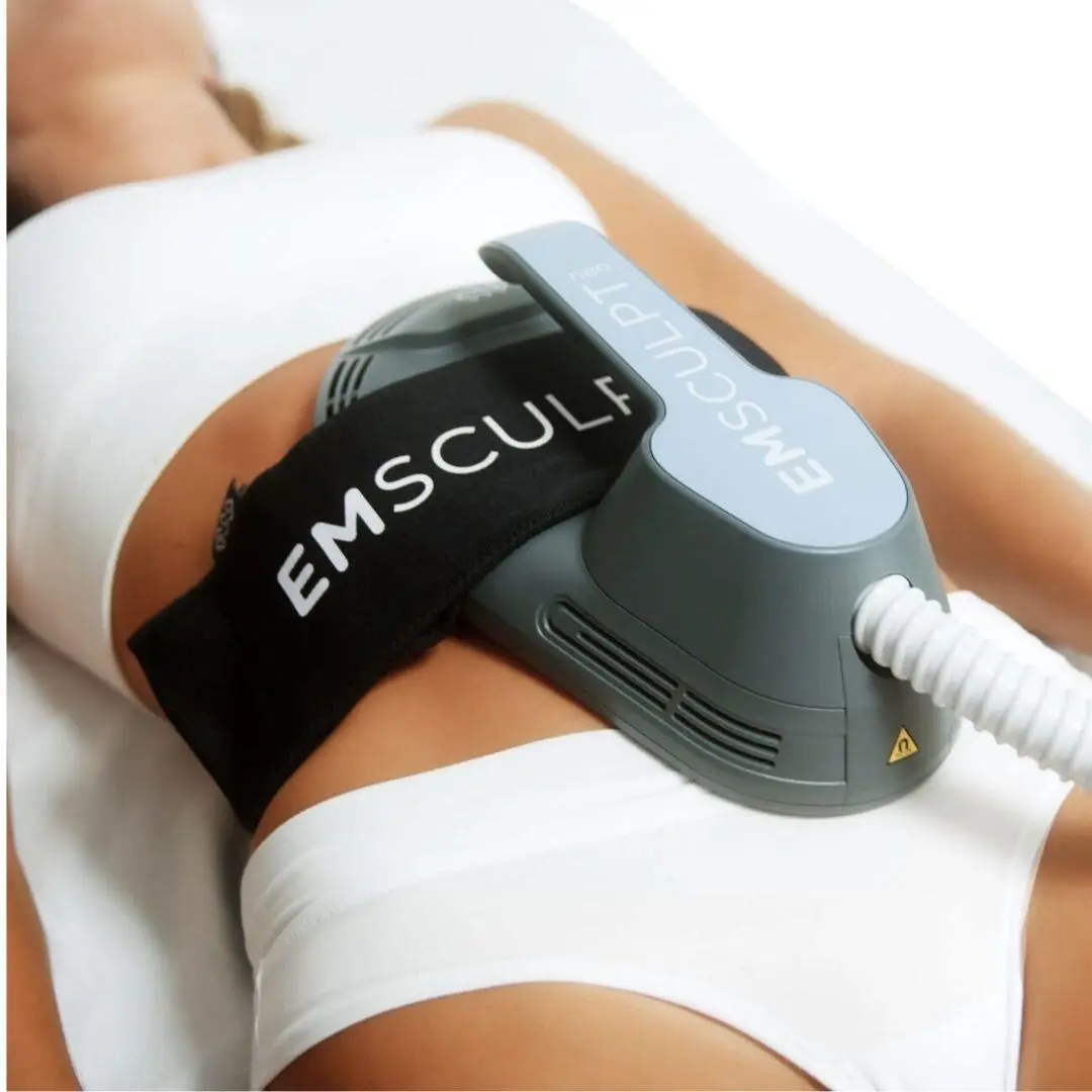 Emsculpt Neo treatment on abdomen at iCRYO Highland Village